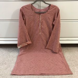 Pakistani eyelet fabric shirt